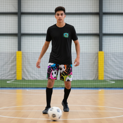 All-Over Print Adult Soccer Mesh Shorts: Paint Splash