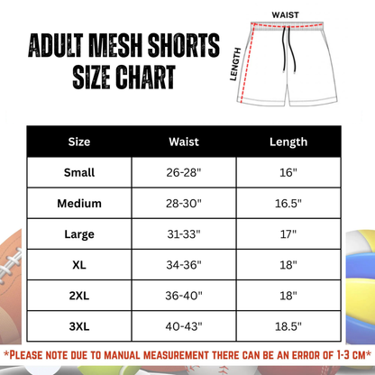 Adult Brimfield Inferno Softball Mesh Shorts Shattered Edition (with inner liner)