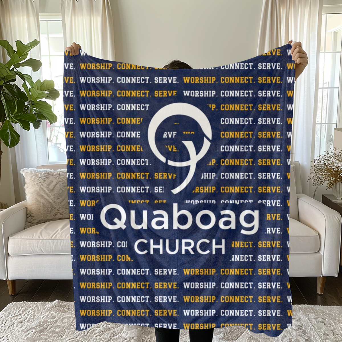 Quaboag Church Minky Plush Blanket - Version 1
