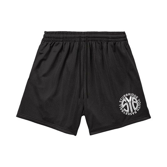 Adult Sturbridge Youth Basketball Mesh Shorts - Black (with inner liner)