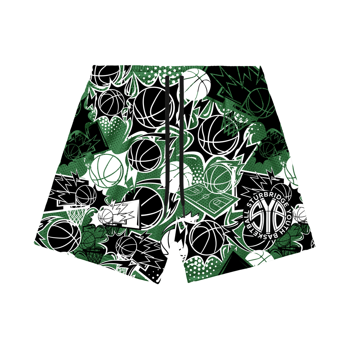 Adult Sturbridge Youth Basketball Mesh Shorts - Design 1 (with inner liner)