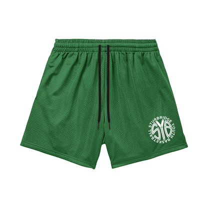 Adult Sturbridge Youth Basketball Mesh Shorts - Green (with inner liner)