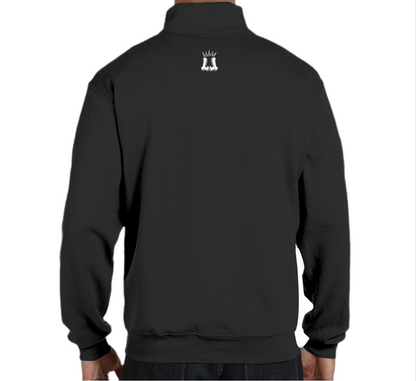 Adult Unisex Storm Half-Zip Placket Pullover - Black Edition