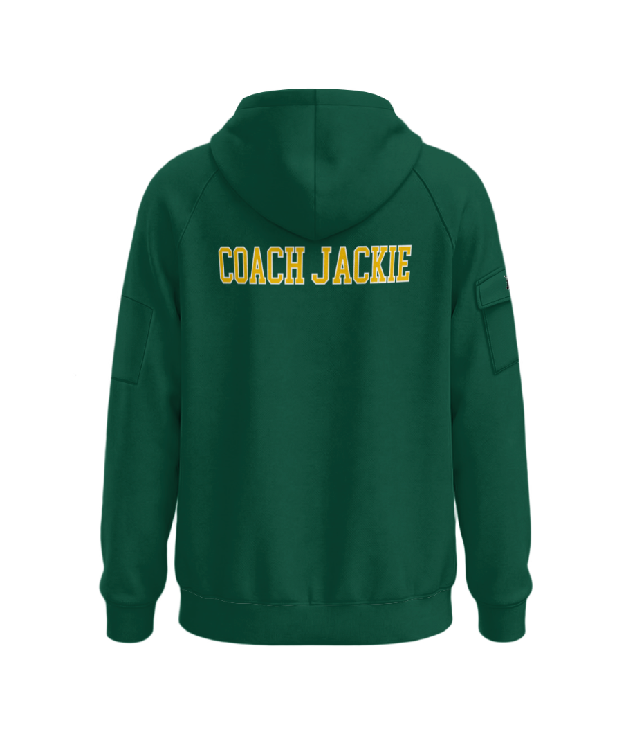 Adult Unisex Sturbridge Softball Half-Zip Hoodie (Green) - Personalized