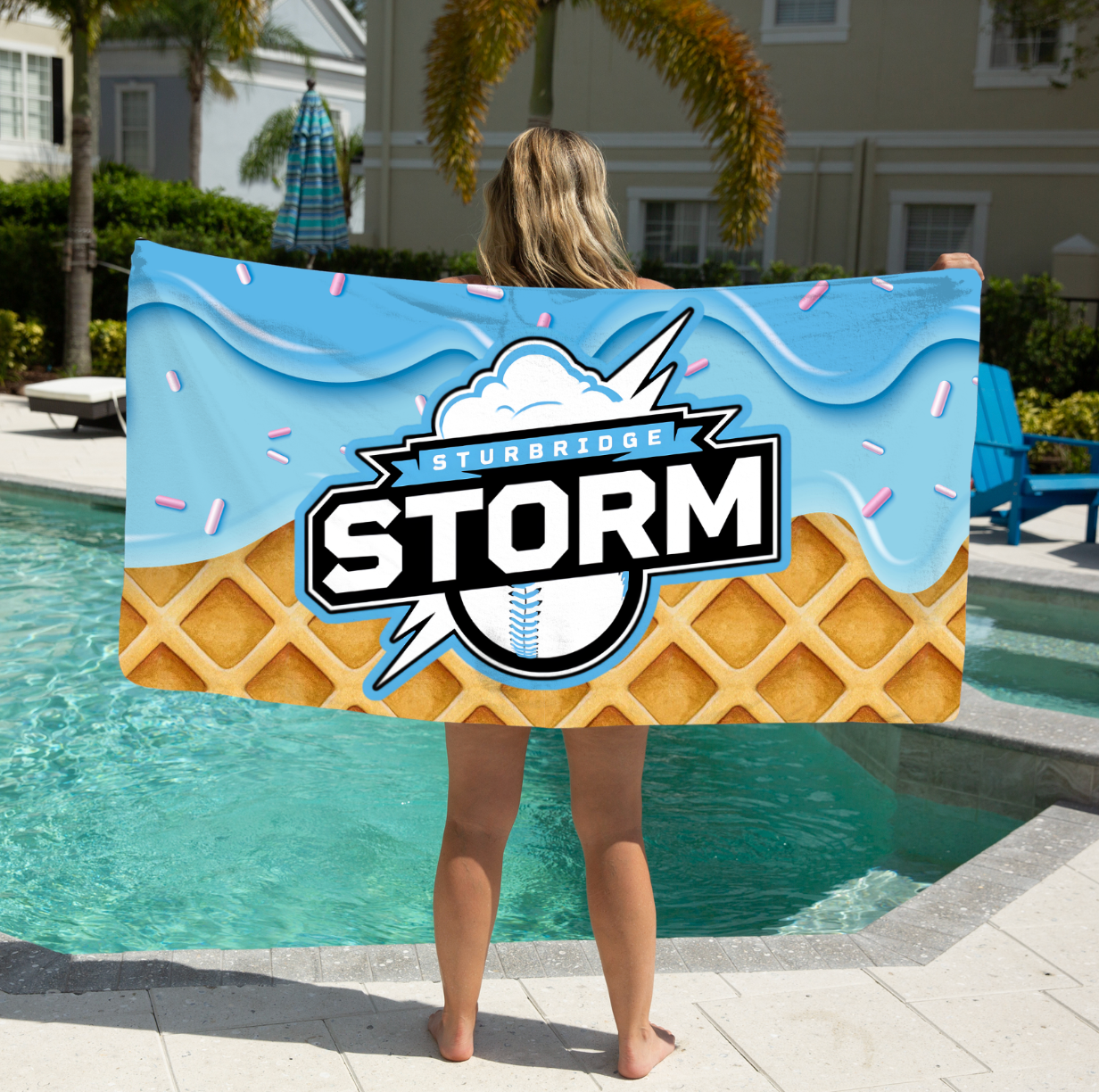 Storm Drip Premium Thick, Super Soft Beach Towel (50/50 poly/cotton)