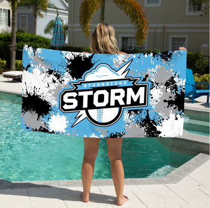 Storm Paint Splatter Premium Thick, Super Soft Beach Towel