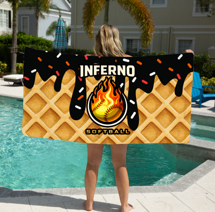 Brimfield Inferno Drip Premium Thick, Super Soft Beach Towel