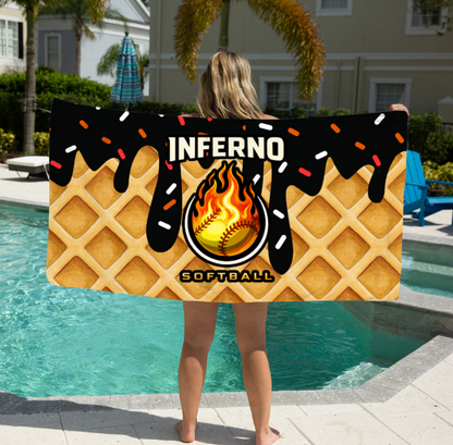 Brimfield Inferno Drip Premium Thick, Super Soft Beach Towel