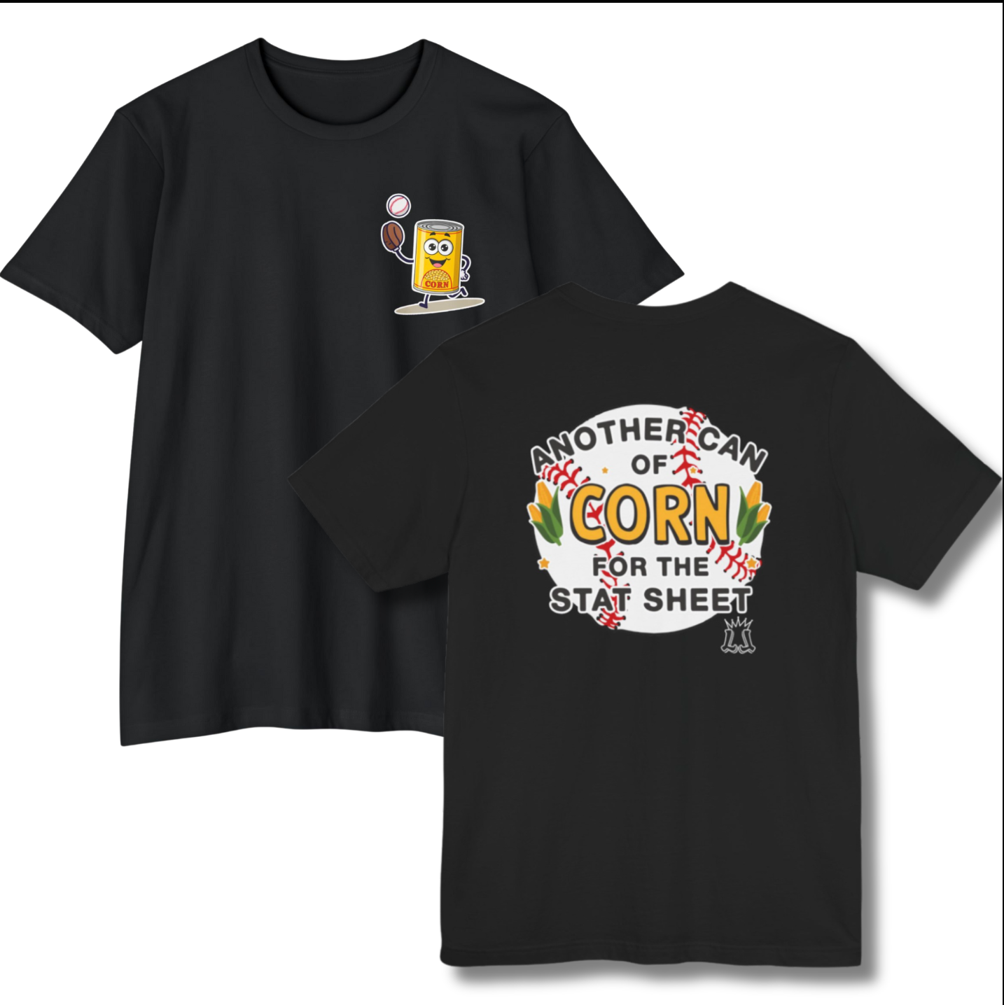 "Can of Corn" Baseball Humor Adult T-Shirt