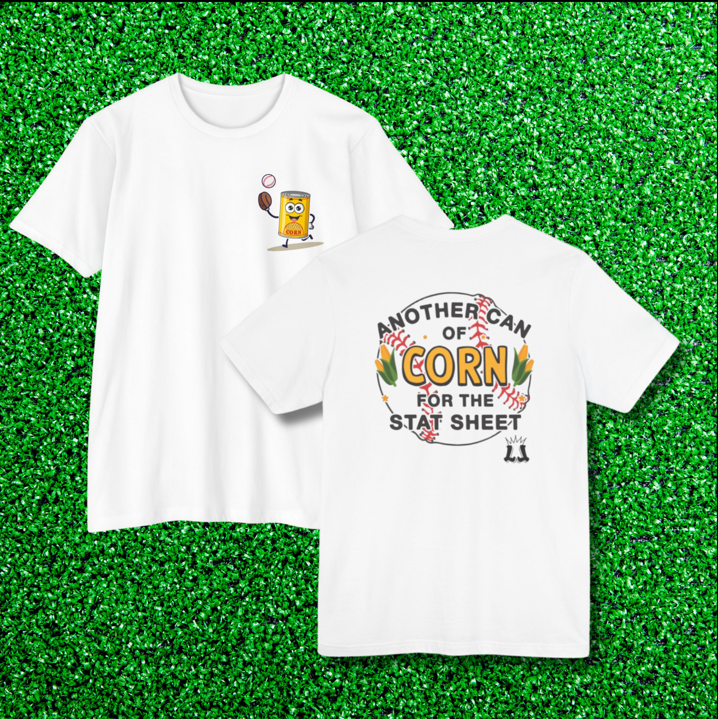 "Can of Corn" Baseball Humor Adult T-Shirt