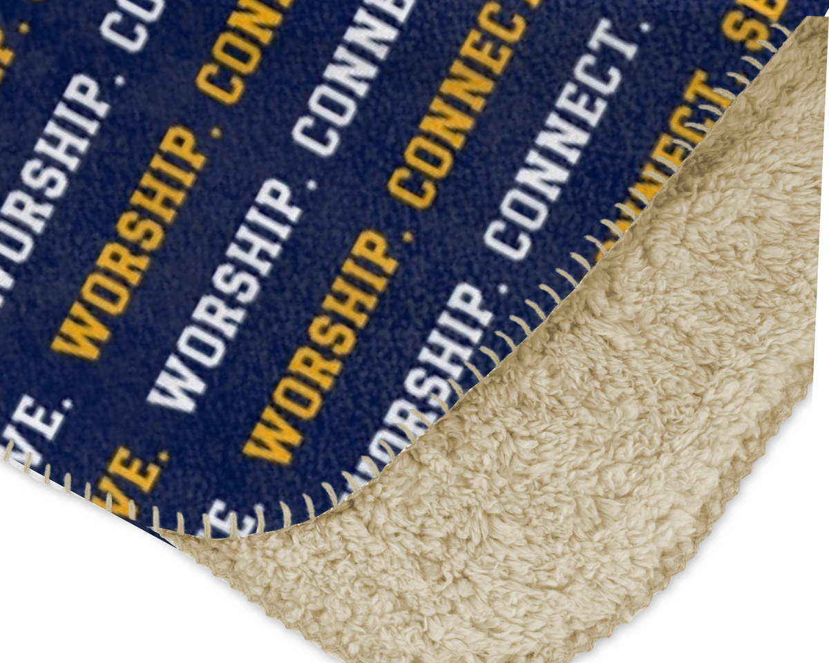 Quaboag Church Sherpa Blanket - Version 1