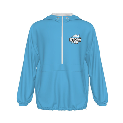 Adult Unisex 1/2 Zip Storm Pullover Windbreaker - Blue Edition (Not Personalized)