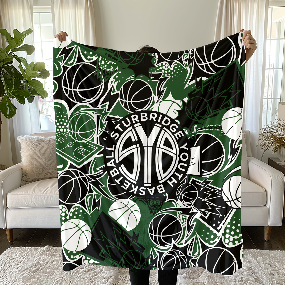 Sturbridge Youth Basketball Super Soft Blanket - Design 1