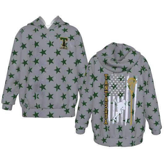 Youth TRYLAX Gray Flag and Stars Hoodie- Boy's Edition (Non-Personalized)