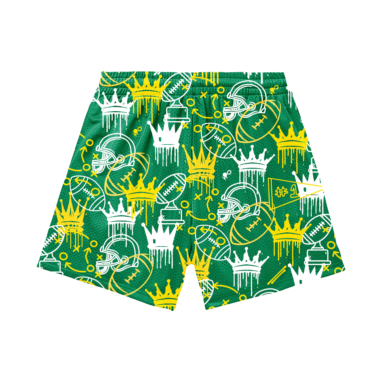 Teen/Adult Tantasqua Youth Football Mesh Shorts - Dripping Crowns Edition (with inner liner)