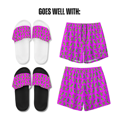 Women's Pink Pickle Sports Slides, Athletic Sandals