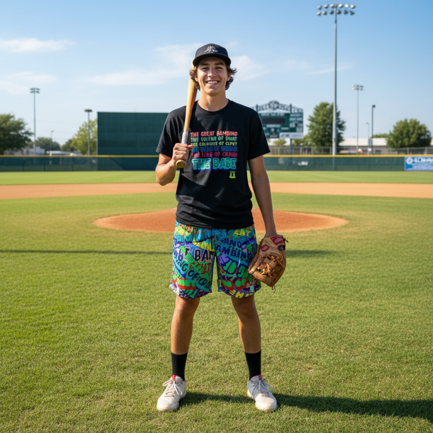 All-Over Print Adult Mesh Shorts, The Sandlot Movie Design