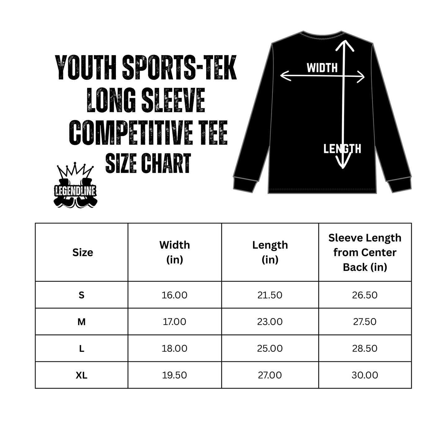 Youth Storm Sport-Tek YST350LS Long Sleeve Competitor Tee (Personalized)