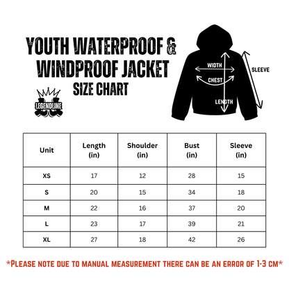 Youth Brimfield Softball Waterproof/Windproof Jacket - Black Edition (Non-Personalized)