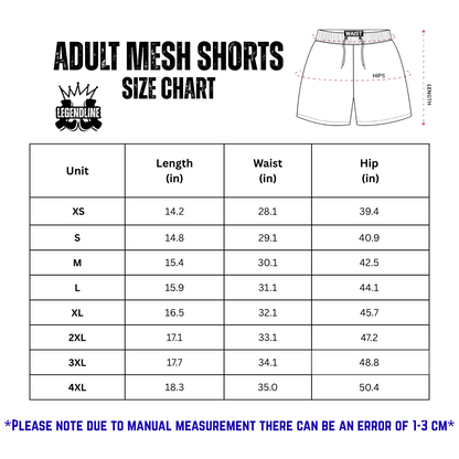 Adult TRYLAX Dripping Crowns Graffiti Mesh Shorts (no inner liner)