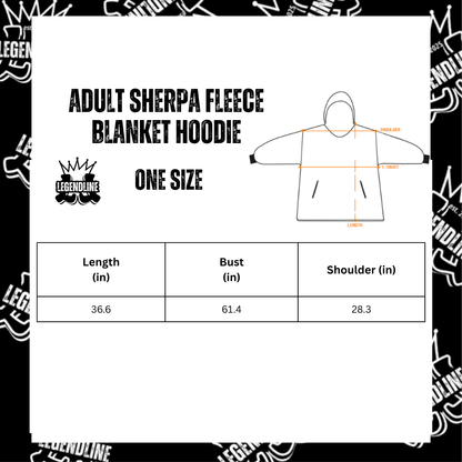 Adult TRYLAX Tie Dye Sherpa Fleece Hoodie Blanket