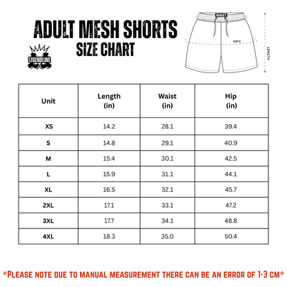 Adult Brimfield Inferno Lightning Strike Mesh Shorts (no inner liner)