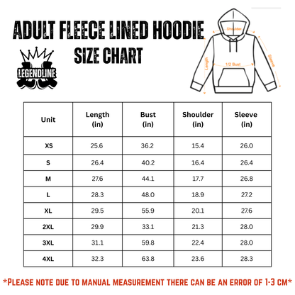 Adult Unisex Rain Delay Hoodie, Fleece Lined Thick Sweatshirt