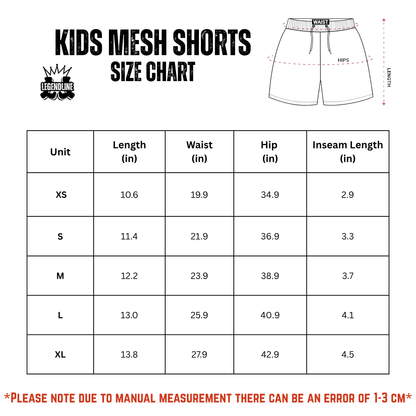 Kids Baseball Patriotic Drip Mesh Shorts - Coral Edition