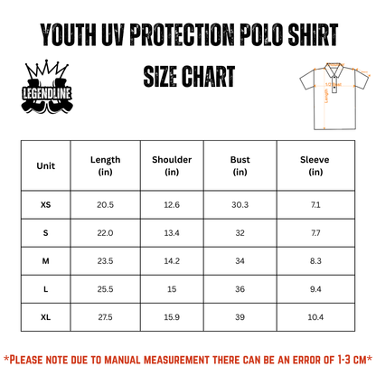 Neon Print Teenage UV Protection Golf Polo Shirt