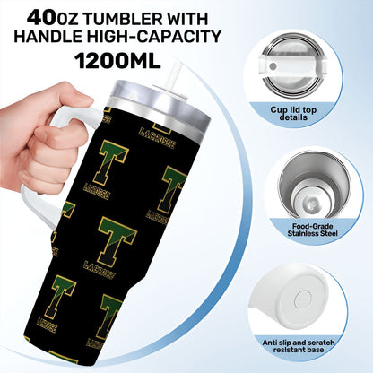 TRYLAX Travel Coffee Mug with Handle and Straw (40oz)