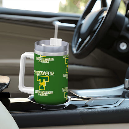 TYFC Travel Coffee Mug with Handle and Straw (40oz) Green