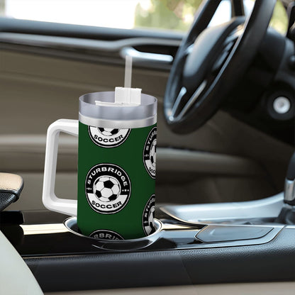 Sturbridge Youth Soccer Travel Coffee Mug with Handle and Straw (40oz)