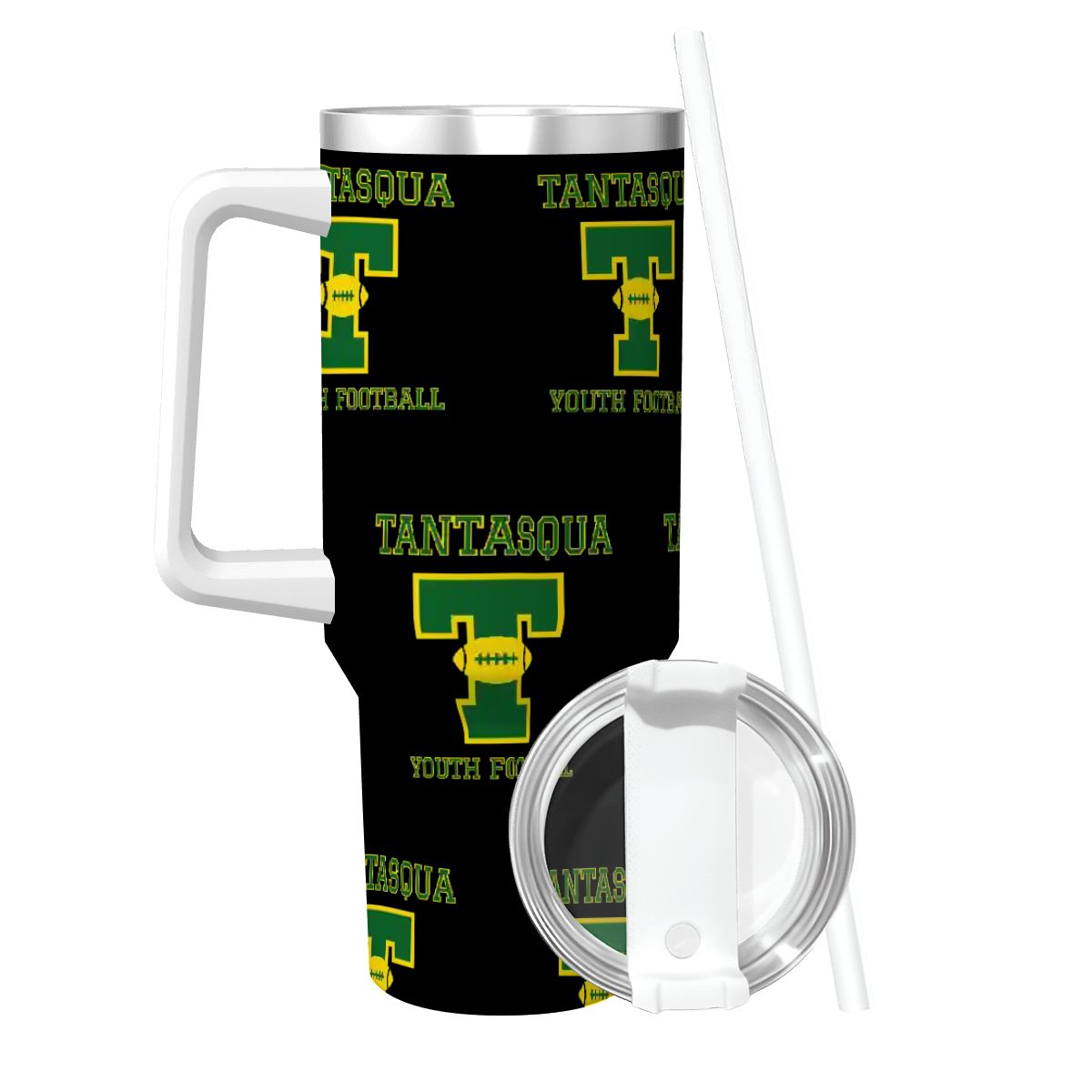 TYFC Travel Coffee Mug with Handle and Straw (40oz)