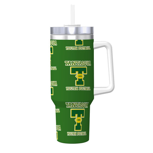 TYF Travel Coffee Mug with Handle and Straw (40oz) Green