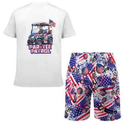 Youth T-Shirt and Shorts Mesh Set, Golf Design