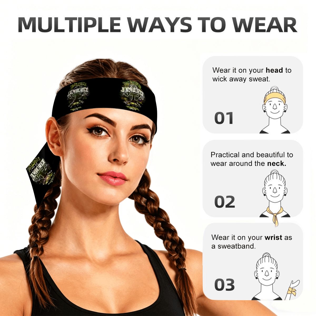 Sports Tie Sweatband/Headband - Jamboree 2026