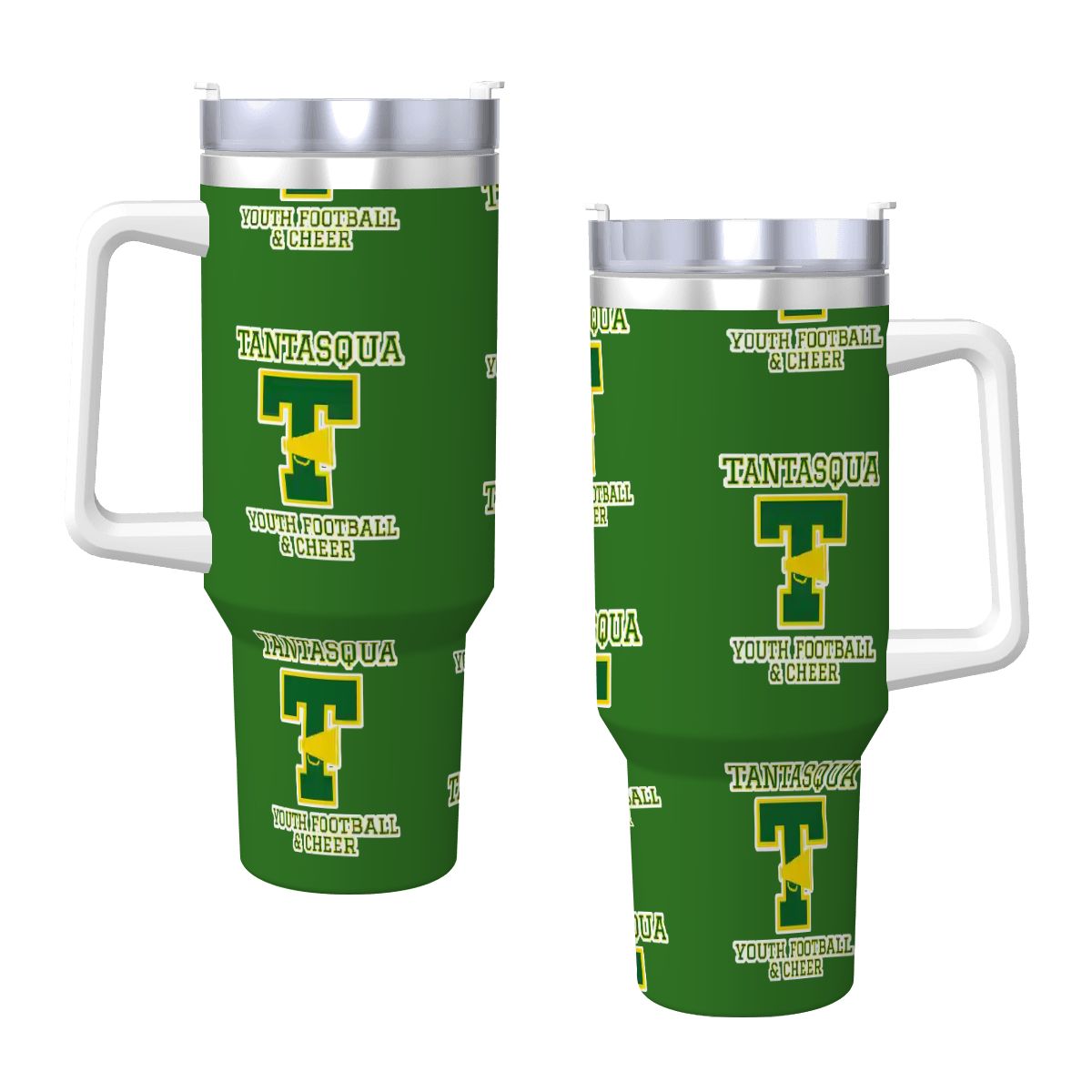 TYFC Travel Coffee Mug with Handle and Straw (40oz) Green
