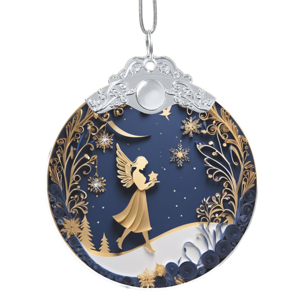 Round Glass Ornament Festive Decor