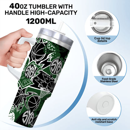 40oz SYB Travel Coffee Mug with Handle and Straw