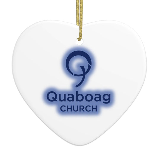 Quaboag Church Heart Shape Ceramic Ornament