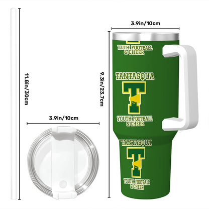 TYFC Travel Coffee Mug with Handle and Straw (40oz) Green
