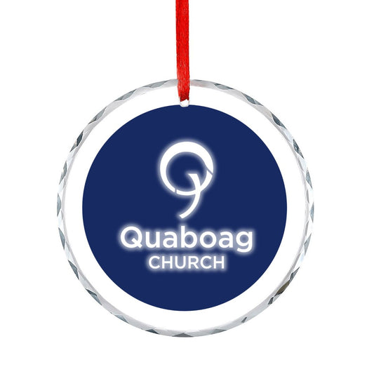 Quaboag Church Round Glass Christmas Tree Ornament