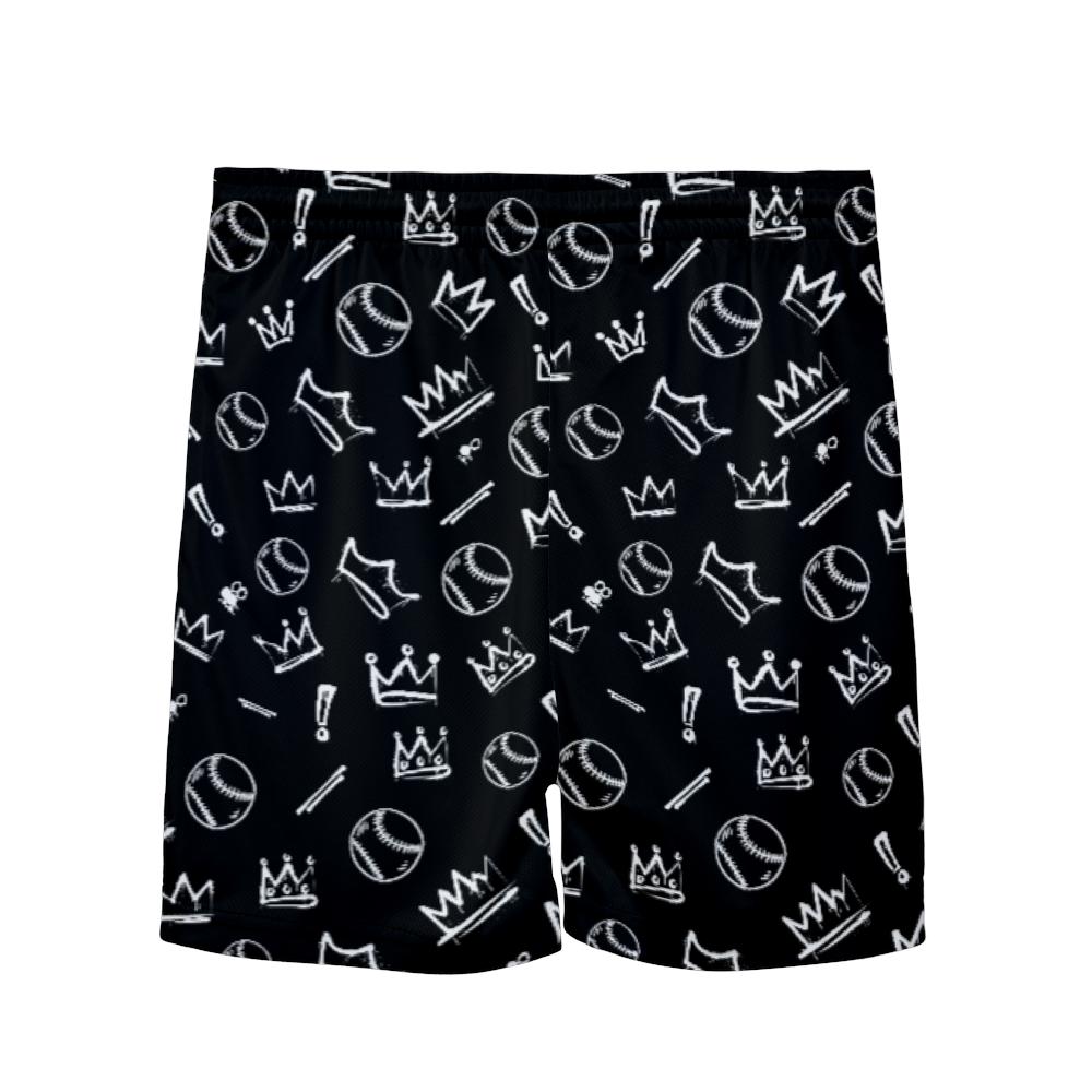 Youth Brimfield Beasts Mesh Shorts - Black Graffiti