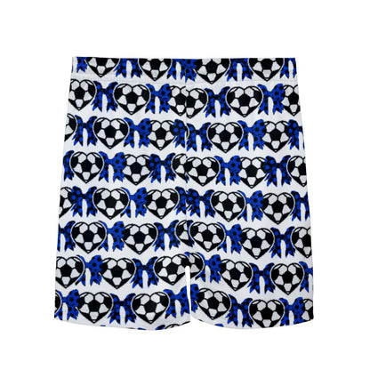 Youth Brimfield Soccer Mesh Shorts (Hearts, White)