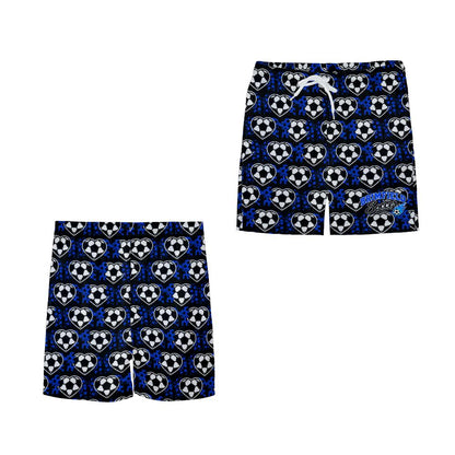 Youth Brimfield Soccer Mesh Shorts (Hearts, Black)