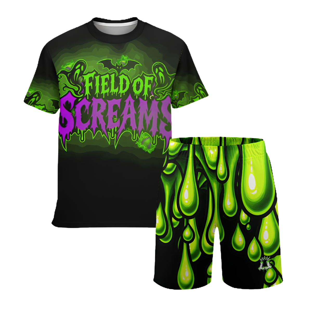 Kids Field of Screams Baseball Mesh T-Shirt and Shorts Set