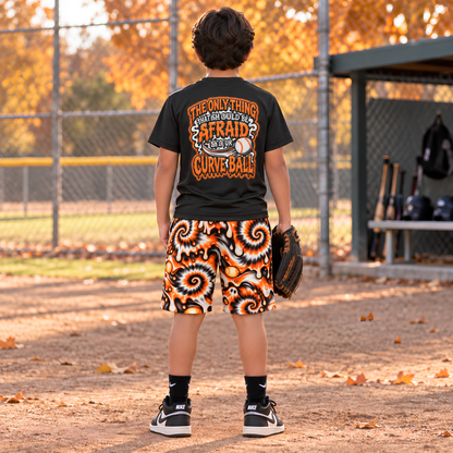 Kids Baseball Halloween Sportswear Set, Mesh Shorts and T-Shirt