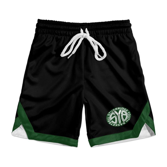 Youth Sturbridge Youth Basketball Mesh Shorts - Black/Green