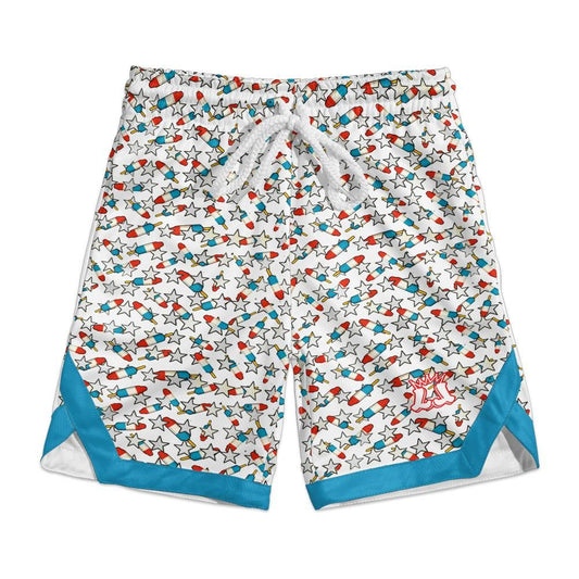 Toddler Sports Shorts, Patriotic Kids Mesh Shorts