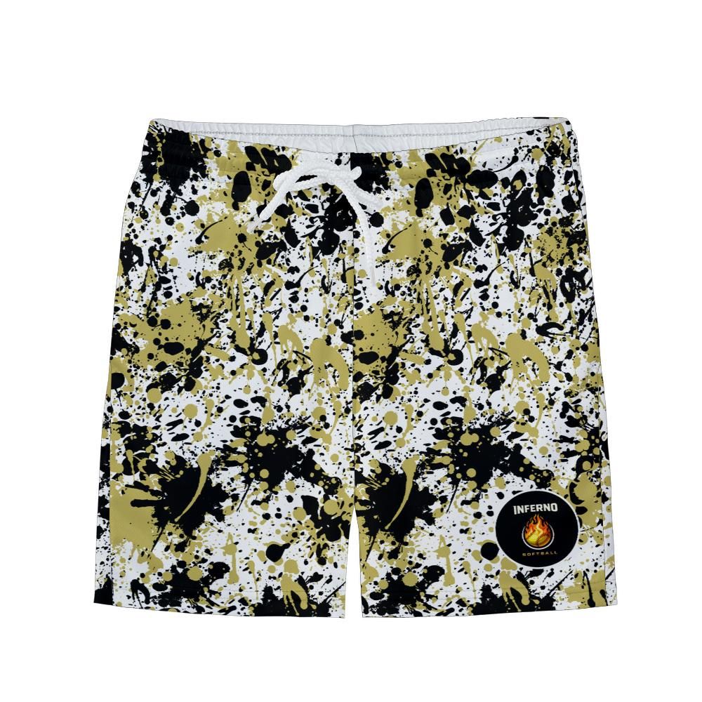 Youth Brimfield Inferno Softball Mesh Shorts - Paint Splatter Edition 2